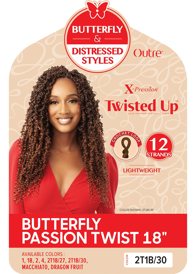 X-PRESSION - TWISTED UP - BUTTERFLY PASSION TWIST 18"