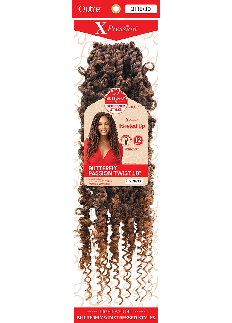 X-PRESSION - TWISTED UP - BUTTERFLY PASSION TWIST 18"