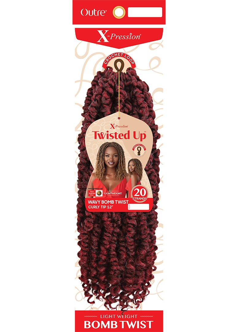 X-PRESSION - TWISTED UP - WAVY BOMB TWIST CURLY TIP 12"