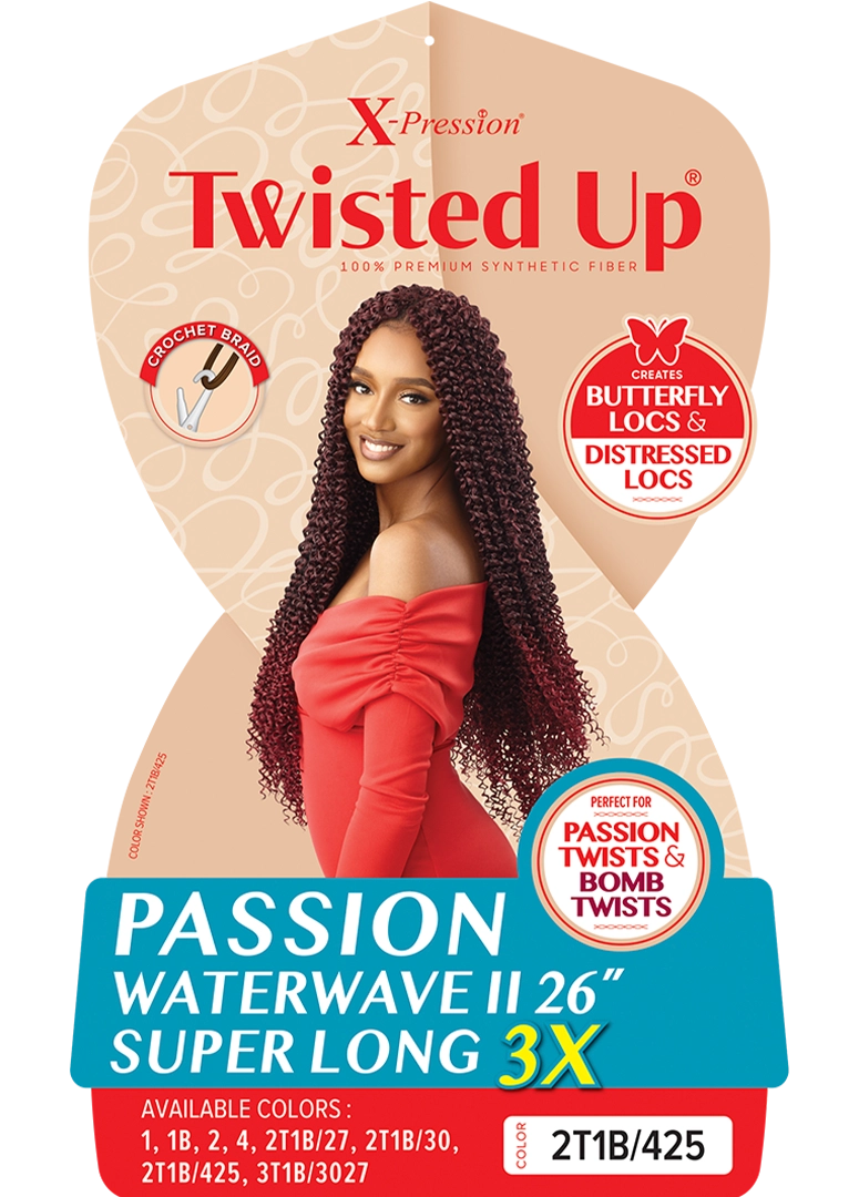 X-PRESSION TWISTED UP PASSION WATERWAVE II 26” SUPER LONG 3X