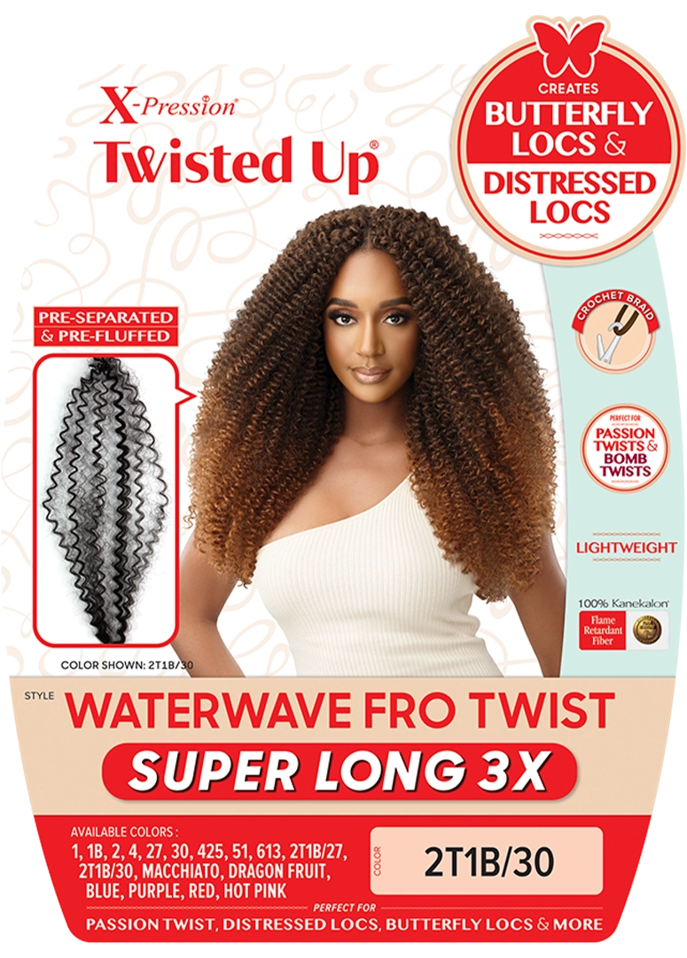 X-PRESSION TWISTED UP WATERWAVE FRO TWIST SUPER LONG 3X