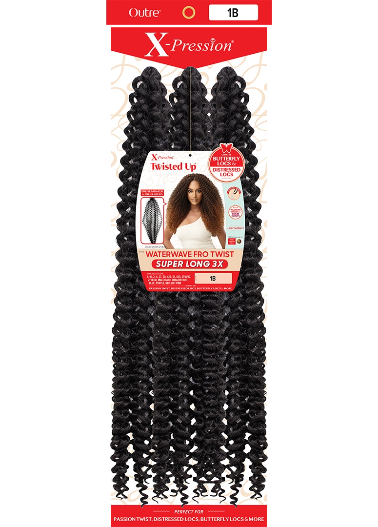X-PRESSION TWISTED UP WATERWAVE FRO TWIST SUPER LONG 3X