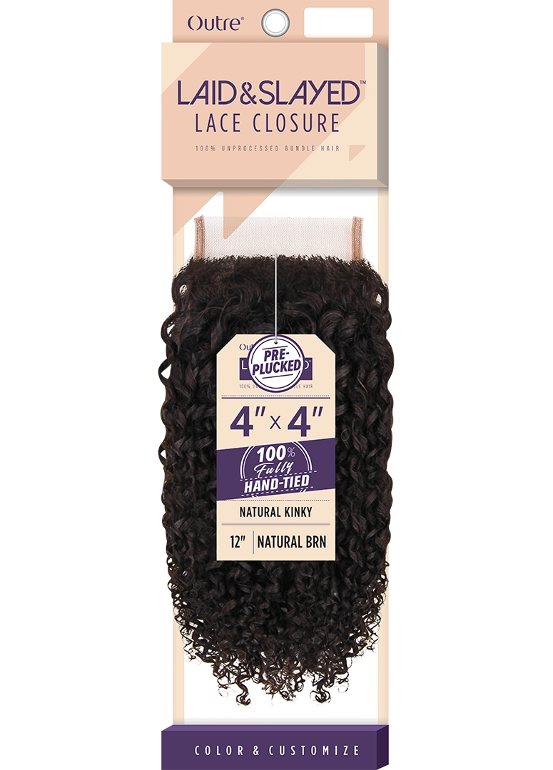 HH LAID & SLAYED - 4X4 NATURAL KINKY CLOSURE