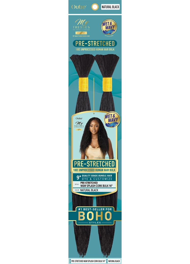 MYTRESSES GOLD LABEL PRESTRETCHED W & W SPLASH CORK BULK 14" - 24"