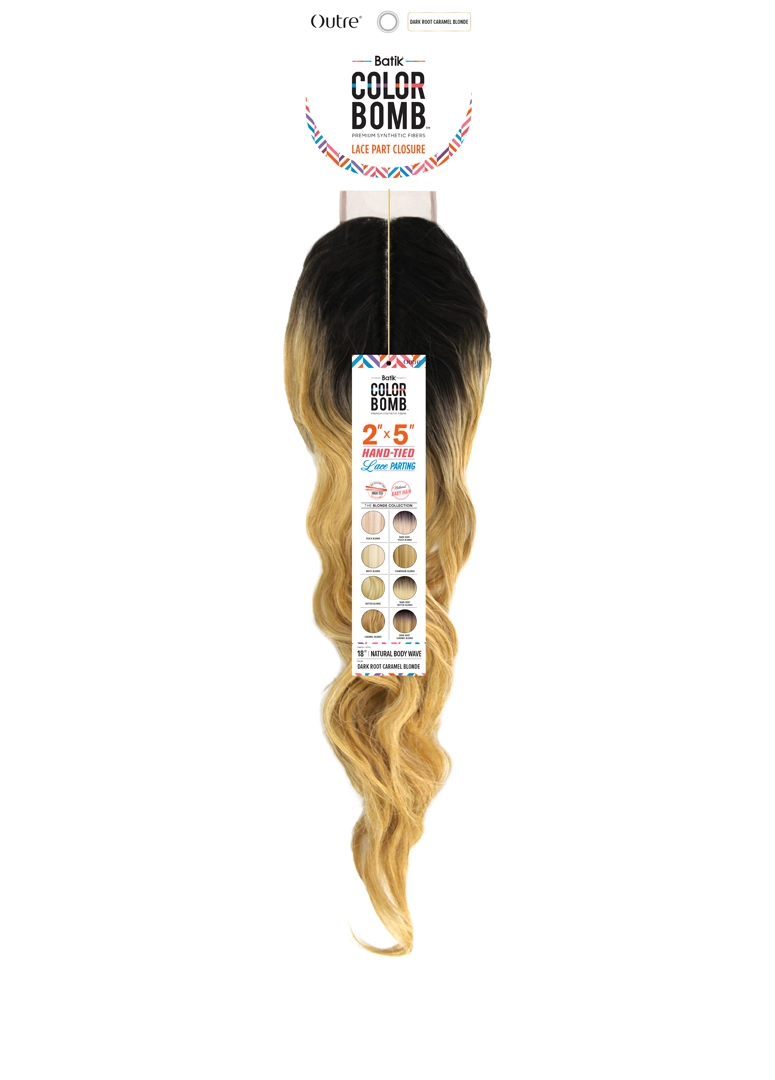 BATIK - COLORBOMB - BLONDE-2X5 CLOSURE - NATURAL BODY WAVE 18