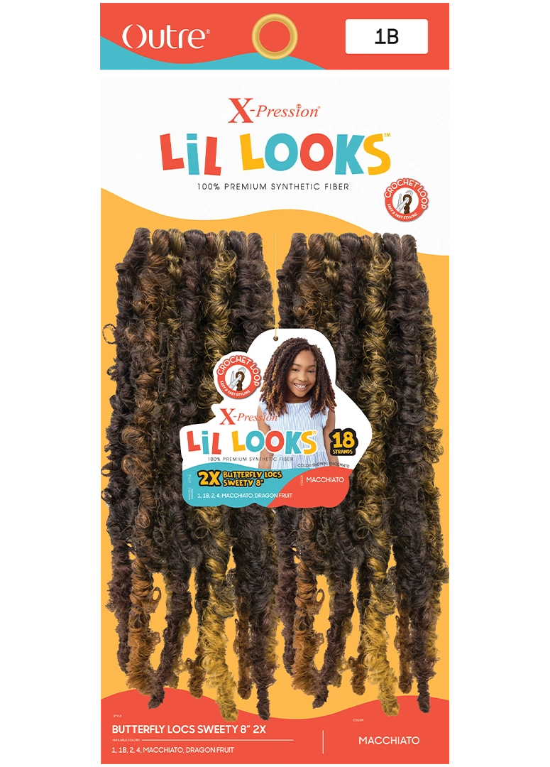X-PRESSION - LIL LOOKS - BUTTERFLY LOCS SWEETY 8” 2X