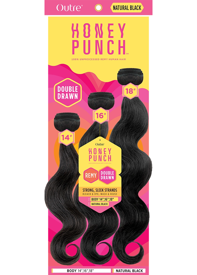 HONEYPUNCH 100% UNPROCESSED REMI HAIR - BODY WAVE - MULTIPACK