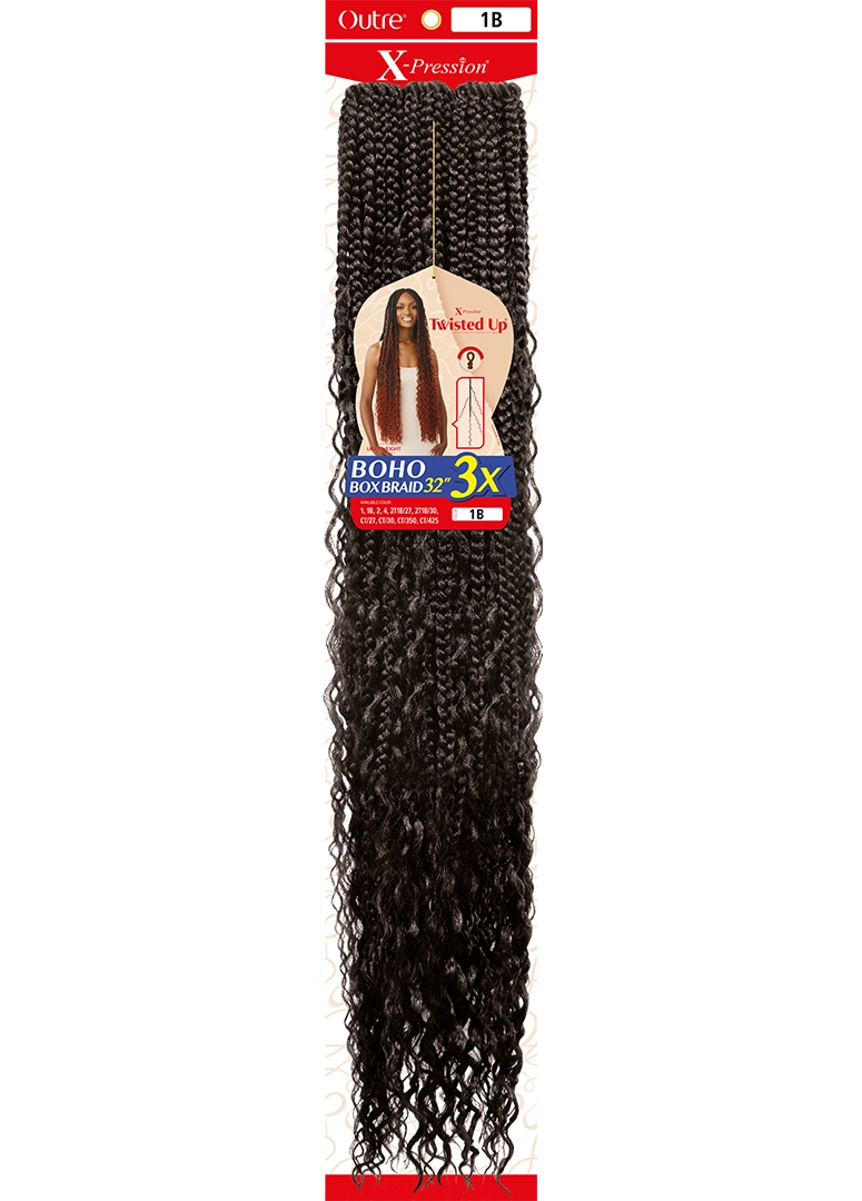 X-PRESSION - TWISTED UP - BOHO BOX BRAID 32" 3X