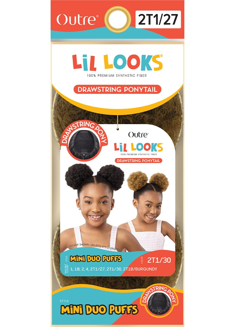 LIL LOOKS - DRAWSTRING PONYTAIL - MINI DUO PUFFS