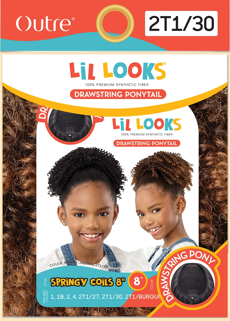 LIL LOOKS - DRAWSTRING PONYTAIL - SPRINGY COILS 8"