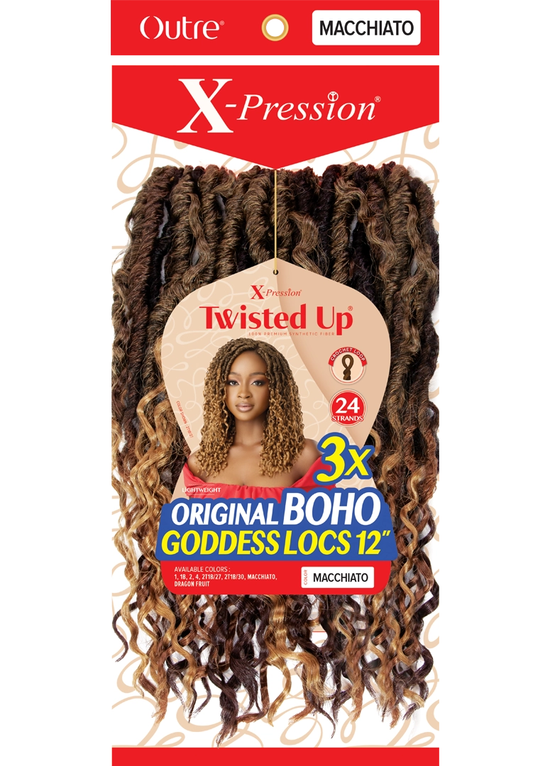 X-PRESSION - TWISTED UP - ORIGINAL BOHO GODDESS LOCS 12" 3X