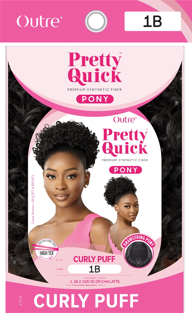 PRETTY QUICK - DRAWSTRING PONY - CURLY PUFF - HT