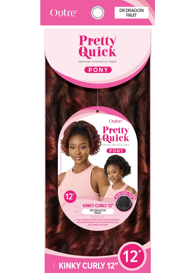 PRETTY QUICK - DRAWSTRING PONY - KINKY CURLY 12"