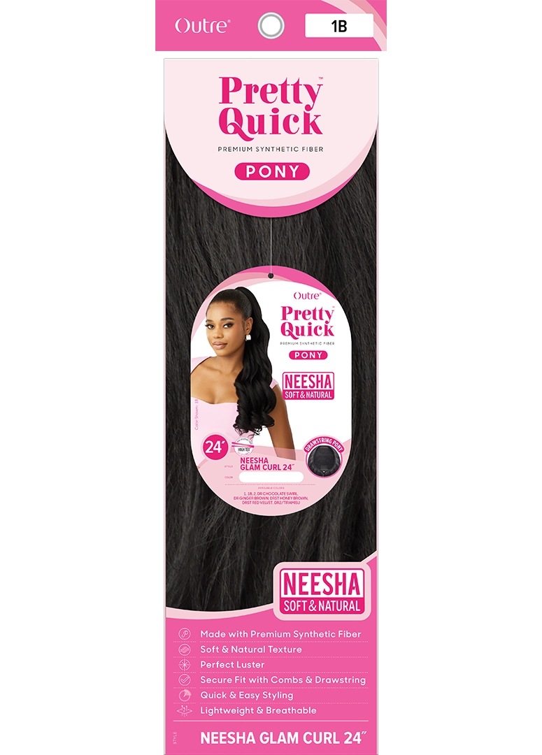 PRETTY QUICK - DRAWSTRING PONY - NEESHA GLAM CURL 24" - HT