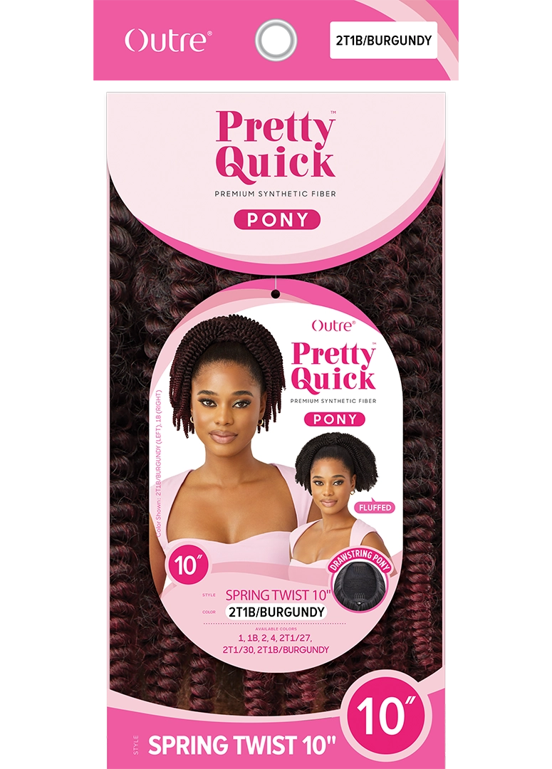 PRETTY QUICK - DRAWSTRING PONY - SPRING TWIST 10"
