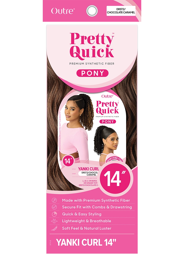 PRETTY QUICK - DRAWSTRING PONY - YANKI CURL 14"