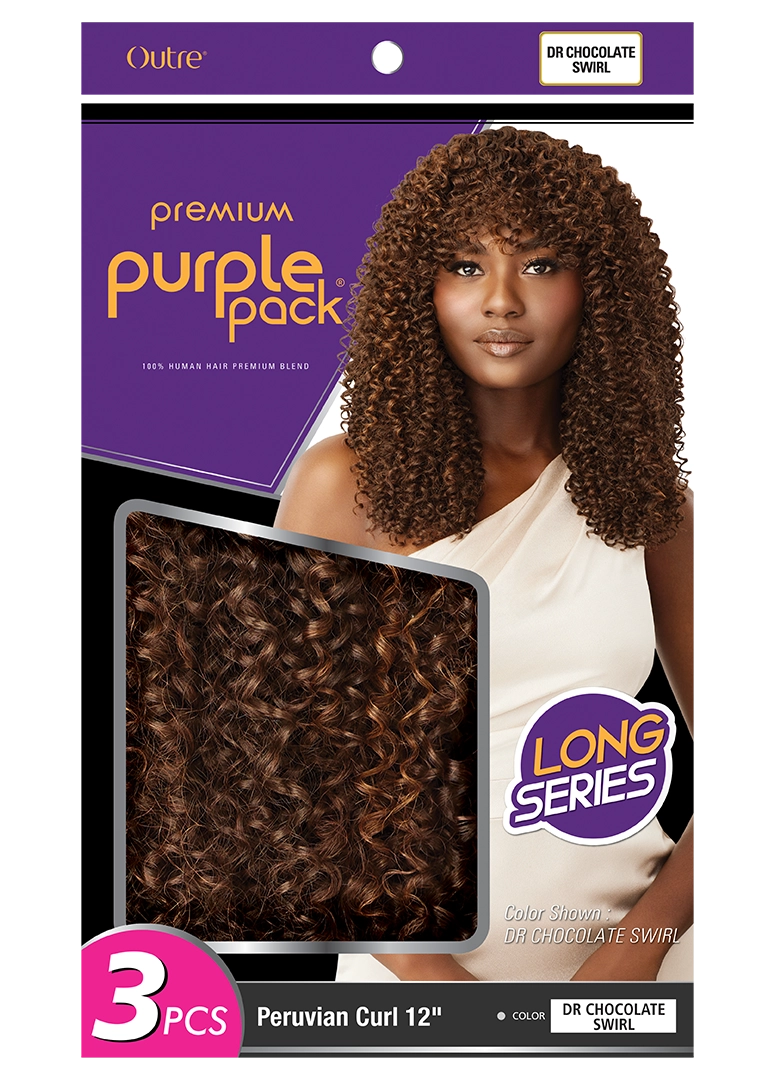 HH PURPLE PACK 3PCS LONG - PERUVIAN CURL 12"