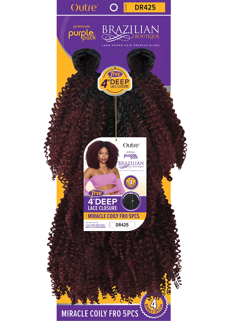 PURPLE PACK BOUTIQUE - MIRACLE COILY FRO 5PCS