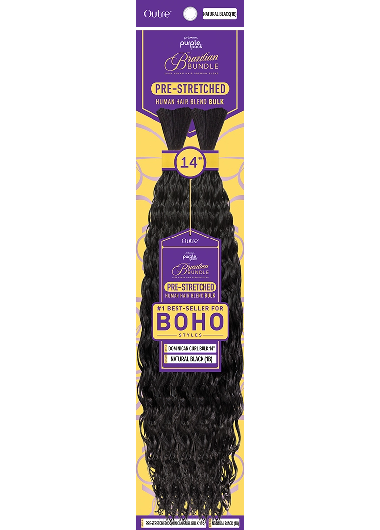PURPLE PACK BRAZILIAN - PRESTRETCHED DOMINICAN CURL BULK 24"
