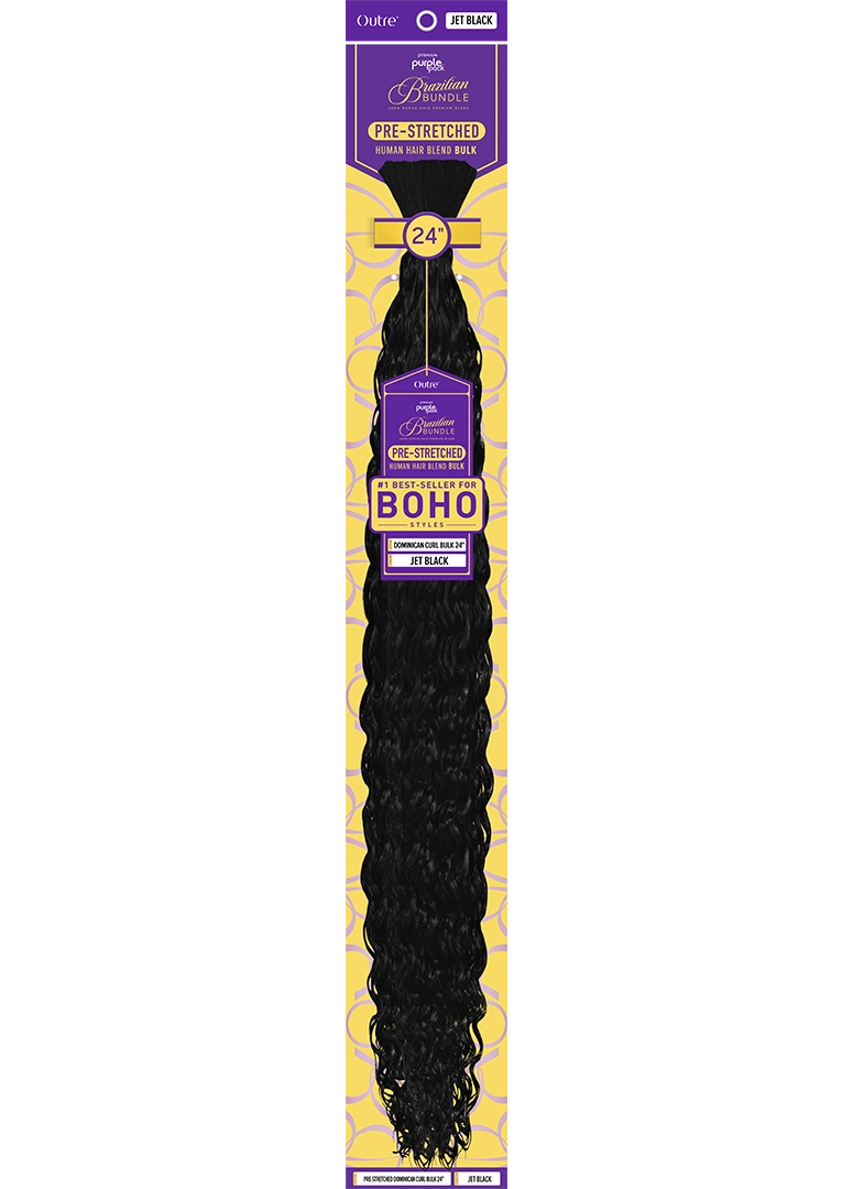 PURPLE PACK BRAZILIAN - PRESTRETCHED DOMINICAN CURL BULK 24"