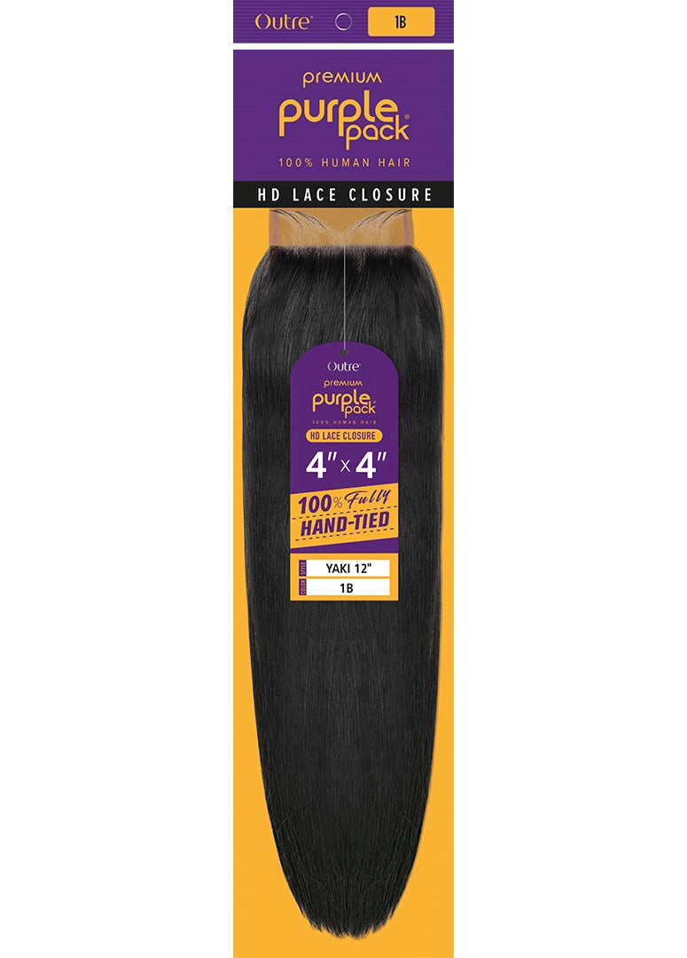 Premium Puple Pack 4" x 4" HD Lace Closure