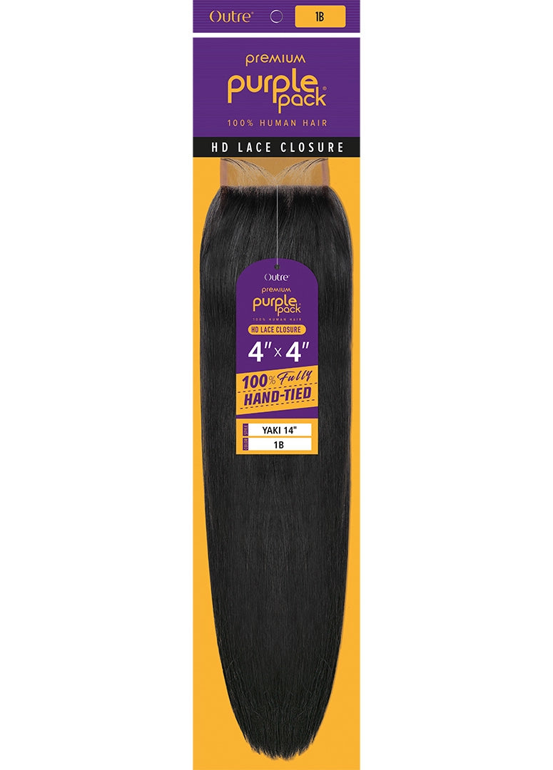 Premium Puple Pack 4" x 4" HD Lace Closure