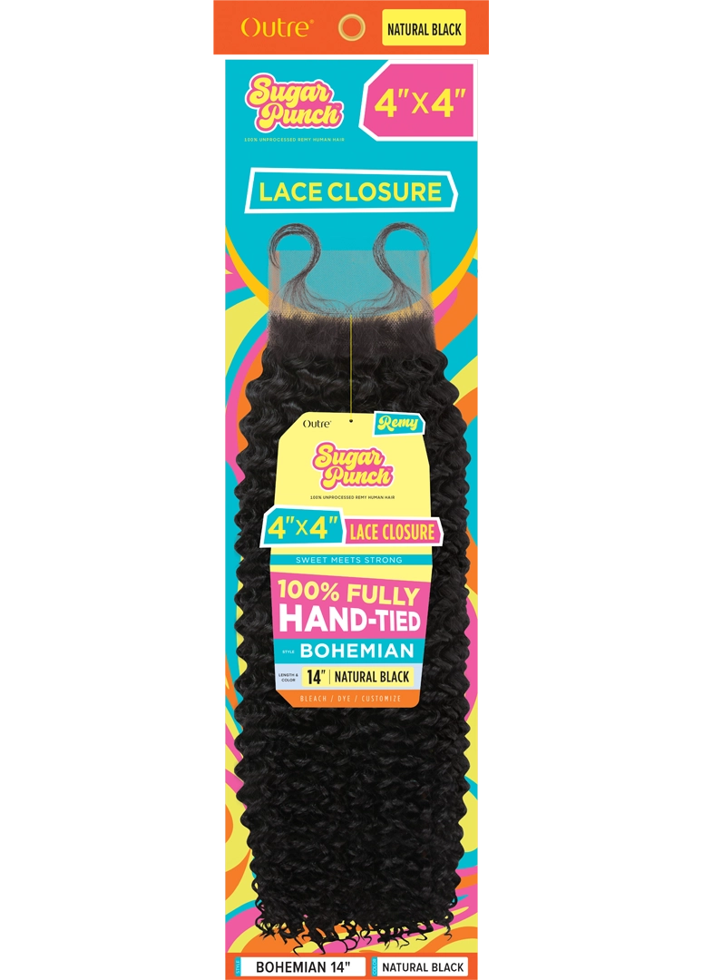 SUGAR PUNCH - 4X4 HD BOHEMIAN LACE CLOSURE