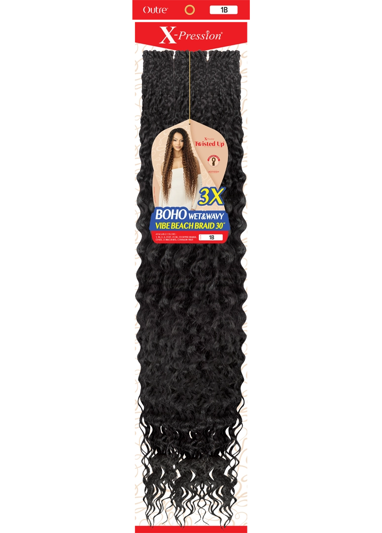 X-PRESSION - TWISTED UP - BOHO W & W VIBE BEACH BRAID 30" 3X