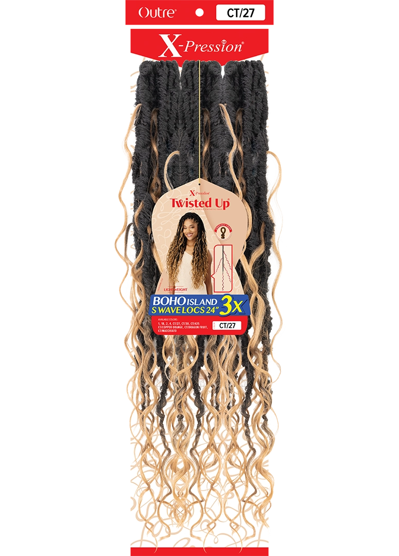 X-PRESSION - TWISTED UP - BOHO ISLAND S WAVE LOCS 24" 3X