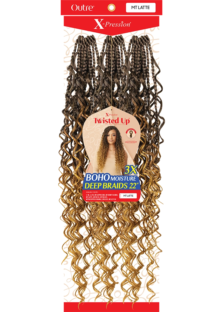 X-PRESSION - TWISTED UP - BOHO MOISTURE DEEP BRAID 22" 3X
