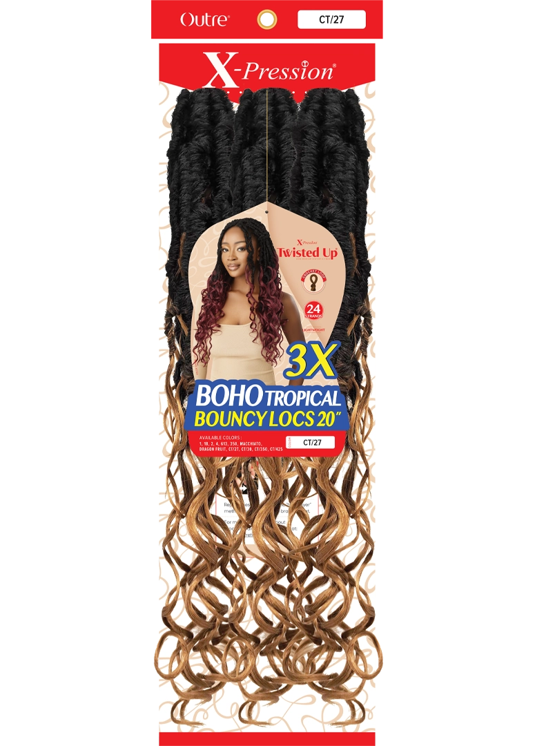 X-PRESSION - TWISTED UP - BOHO TROPICAL BOUNCY LOCS 20” 3X