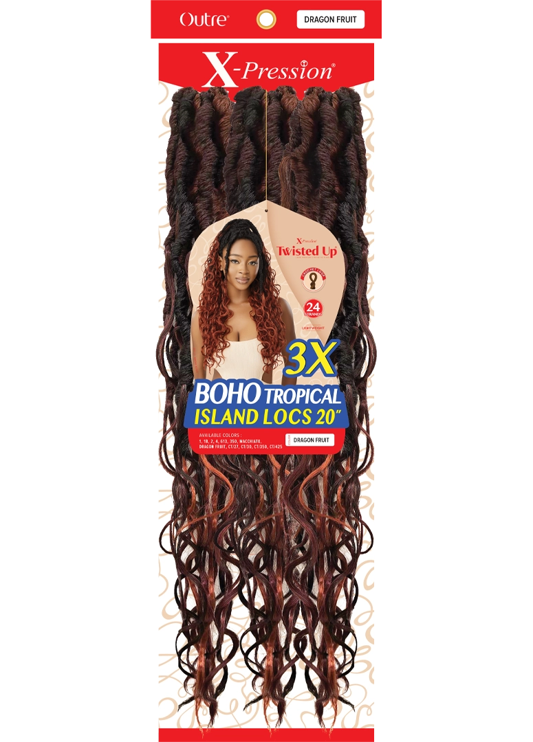 X-PRESSION - TWISTED UP - BOHO TROPICAL ISLAND LOCS 20" 3X