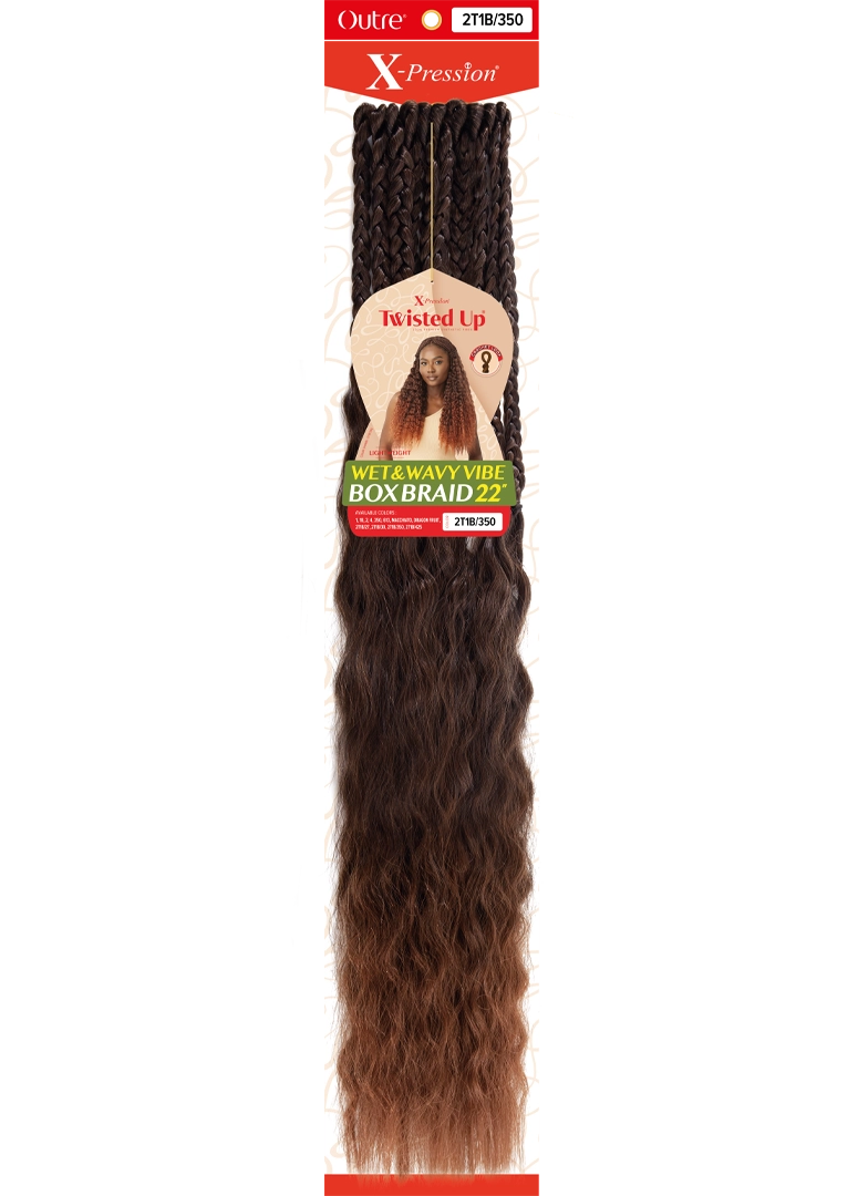 X-PRESSION - TWISTED UP - WET & WAVY VIBE BOX BRAID 22"
