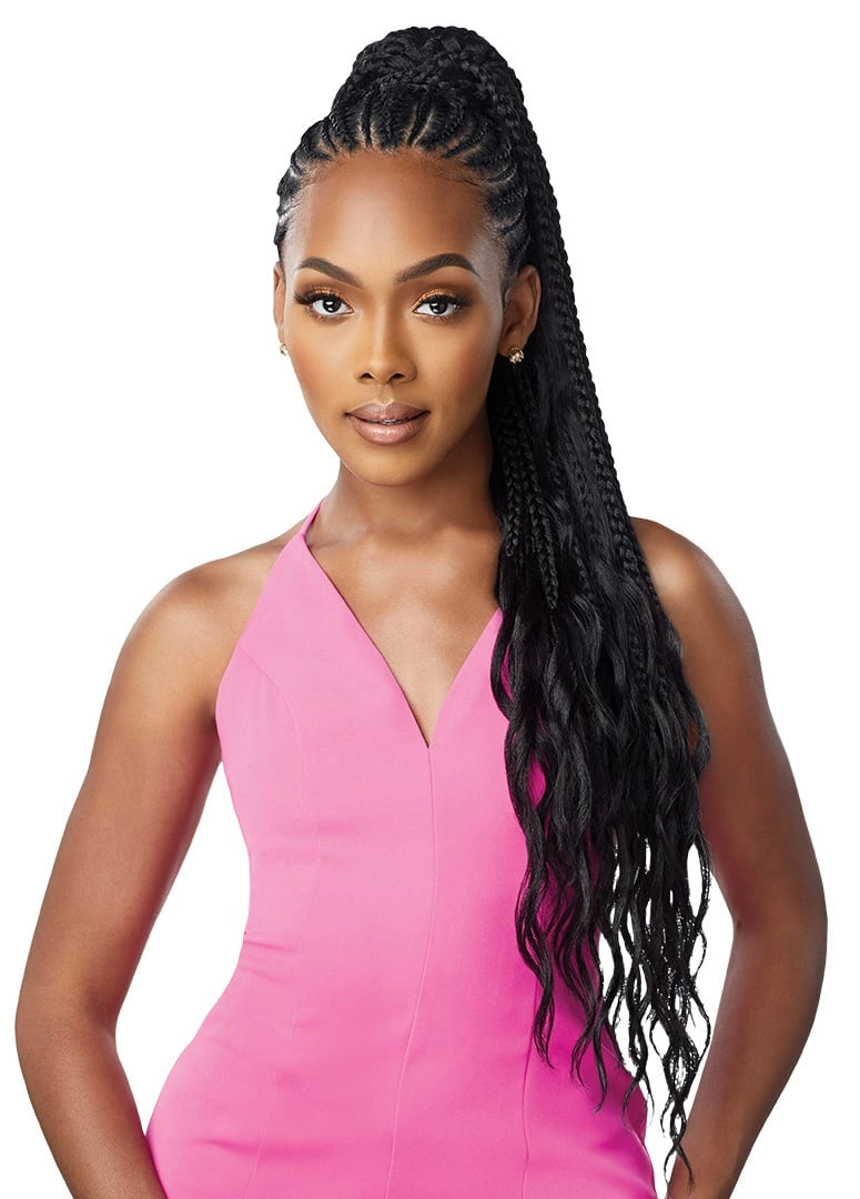 PRETTY QUICK - WRAP PONY - BOHO BOX BRAID 32"