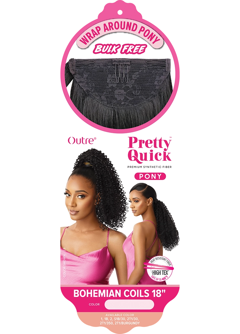 PRETTY QUICK - WRAP PONY - BOHEMIAN COILS 18"