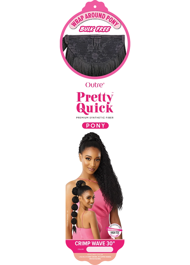 PRETTY QUICK - WRAP PONY - CRIMP WAVE 30"