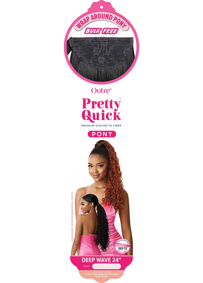 PRETTY QUICK - WRAP PONY - DEEP WAVE 24"