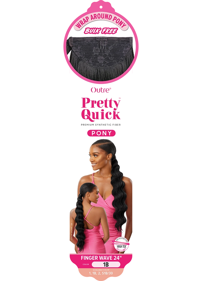 PRETTY QUICK - WRAP PONY - FINGER WAVE 24"