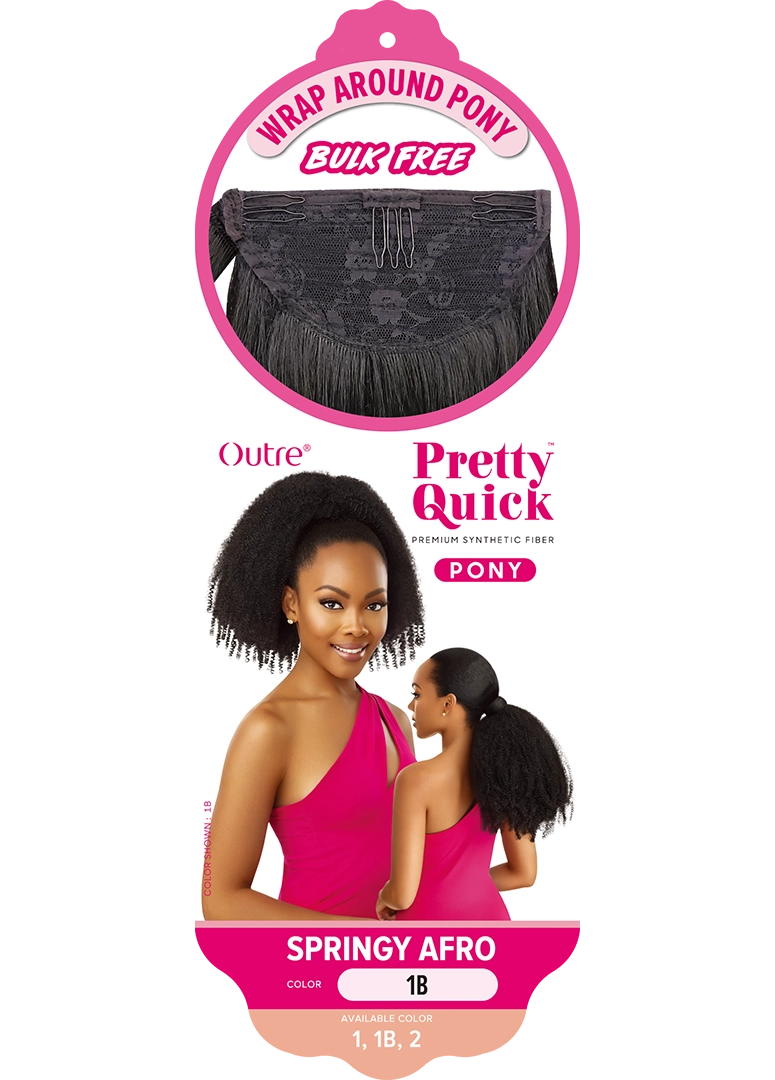 PRETTY QUICK - WRAP PONY - SPRINGY AFRO