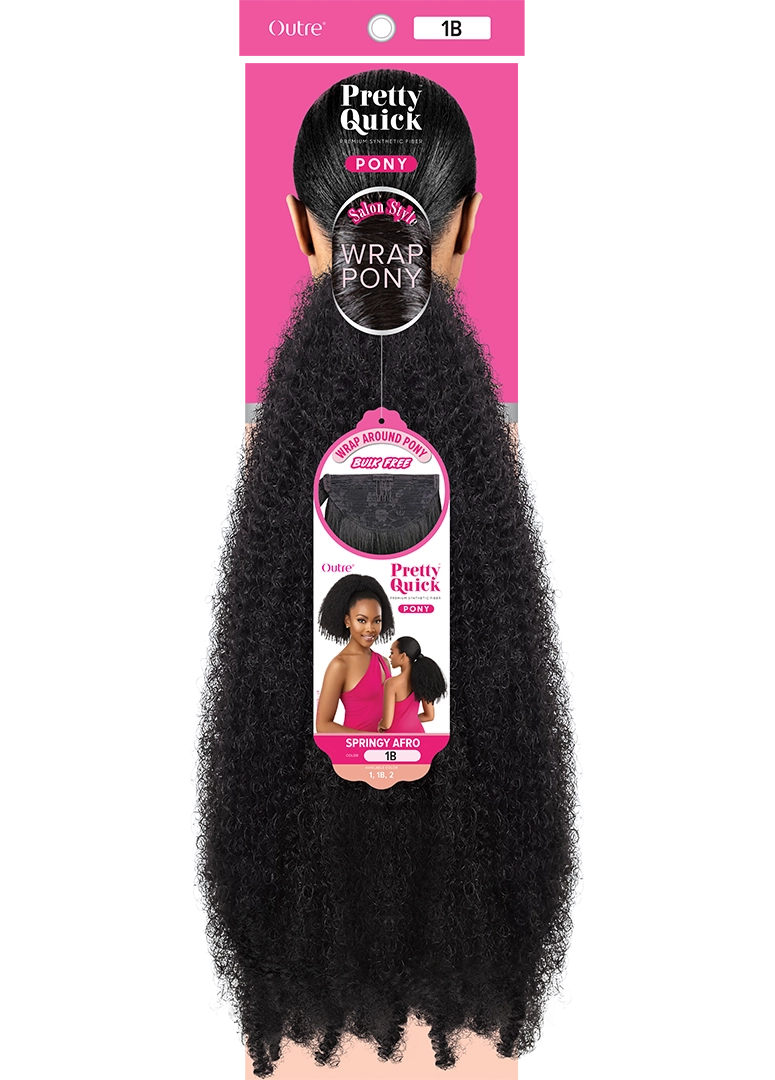 PRETTY QUICK - WRAP PONY - SPRINGY AFRO