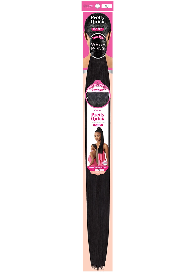 PRETTY QUICK - WRAP PONY - SLEEK STRAIGHT 24"