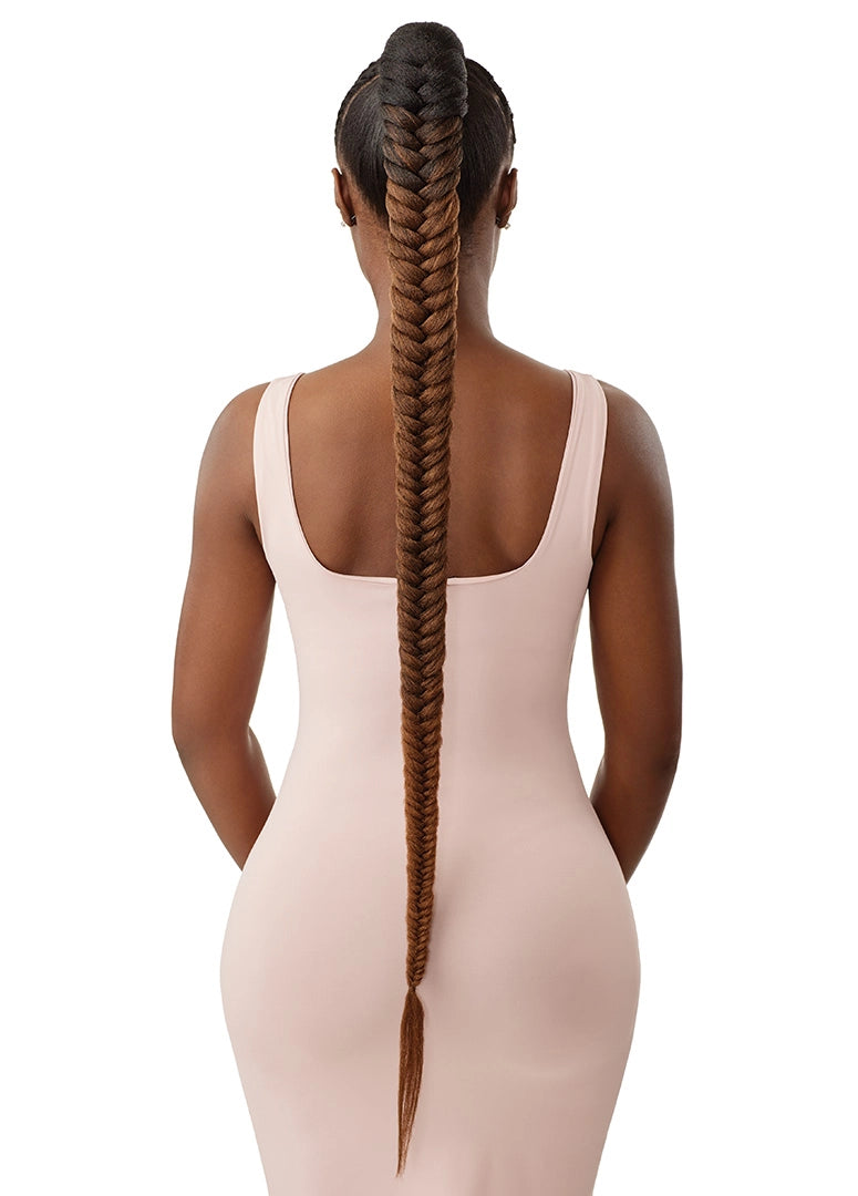 PRETTY QUICK - WRAP PONY - NATURAL BRAIDED FISHTAIL 42"