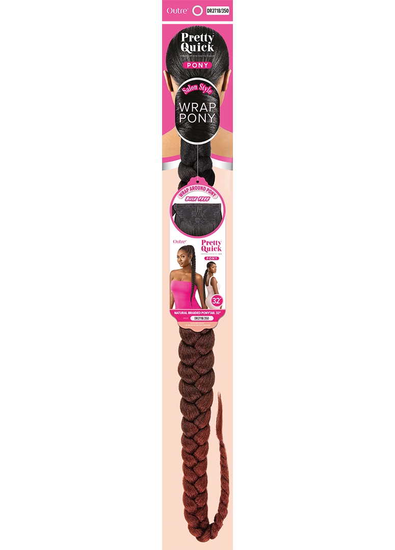 PRETTY QUICK - WRAP PONY - NATURAL BRAIDED PONYTAIL 32"