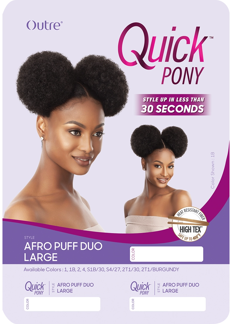 QUICK PONY - AFRO PUFF DUO LARGE