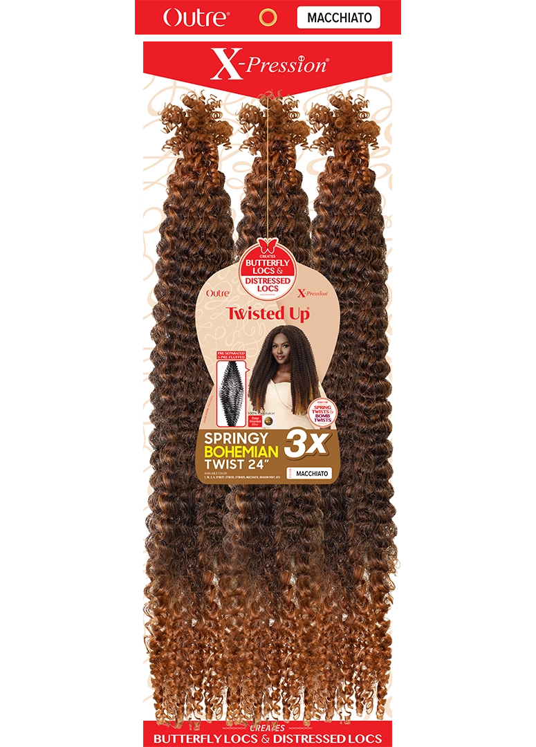 X-PRESSION - TWISTED UP - SPRINGY BOHEMIAN TWIST 24" 3X
