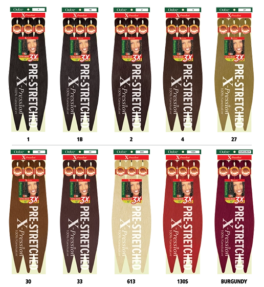 X-PRESSION BRAID-PRE STRETCHED BRAID 52" 6X