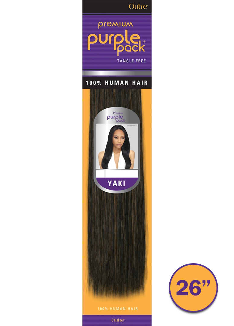 HUMAN HAIR PURPLE PACK YAKI 26"