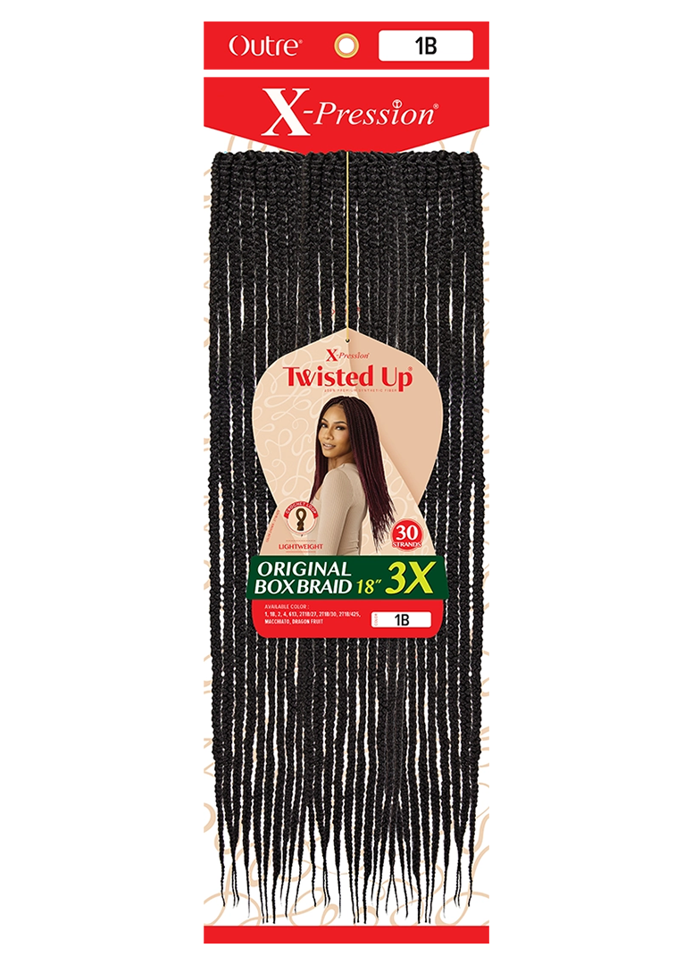 X-PRESSION - TWISTED UP - ORIGINAL BOX BRAID 18" 3X